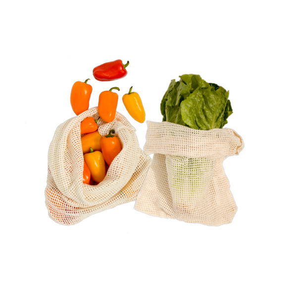 Reusable Produce Bags, Organic Cotton (Pack of 5) - Lovers of The Sea