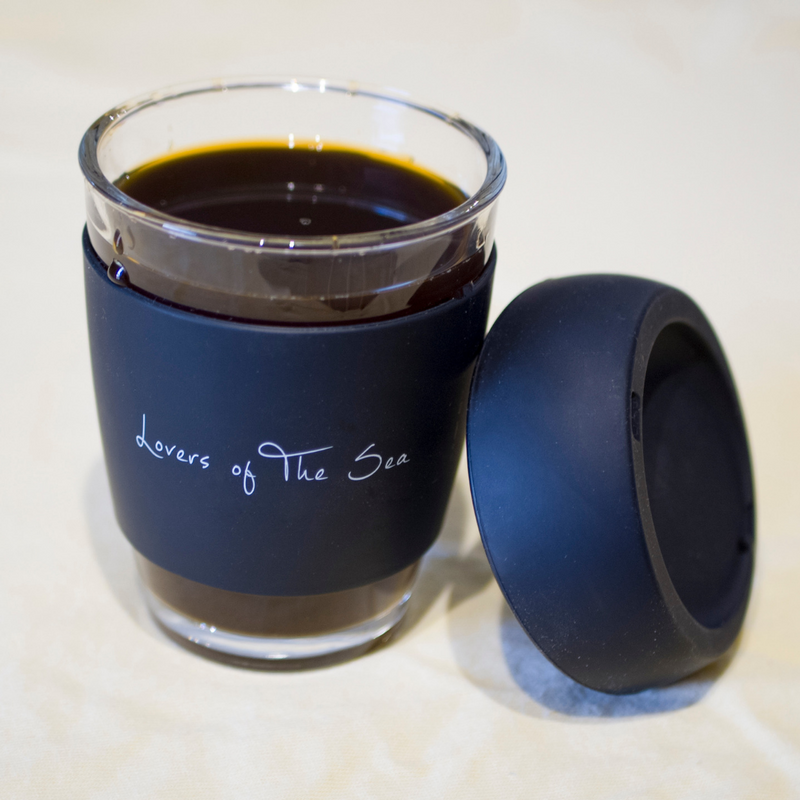 Reusable Coffee Cups - Black (12oz) - Lovers of The Sea