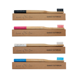 Bamboo Toothbrush (Pack of 4 - Mixed Colors) B - Lovers of The Sea