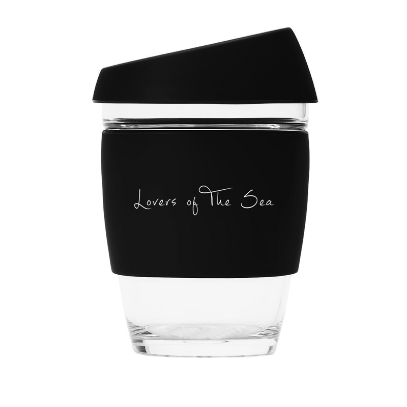 Reusable Coffee Cups - Black (12oz) - Lovers of The Sea